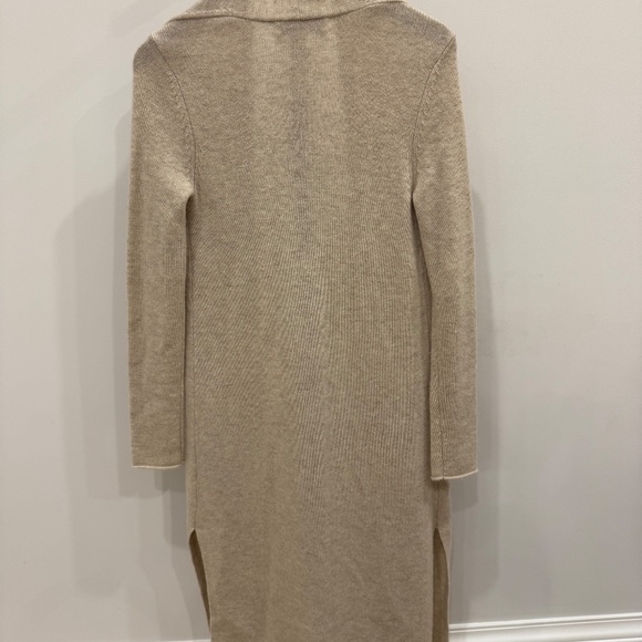 Maison de Papillon XS Womens Long Cashmere Cardigan Biege - Picture 7 of 7